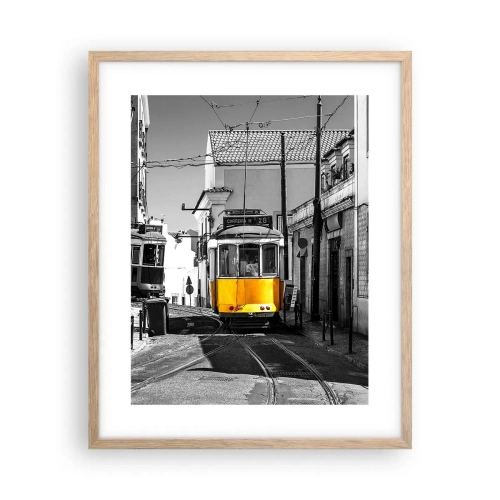 Poster în ramă de stejar deschis - Spiritul Lisabonei - 40x50 cm