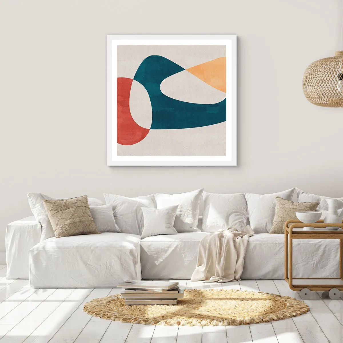 Poster în ramă albă - Influențe și metamorfoze - 50x50 cm