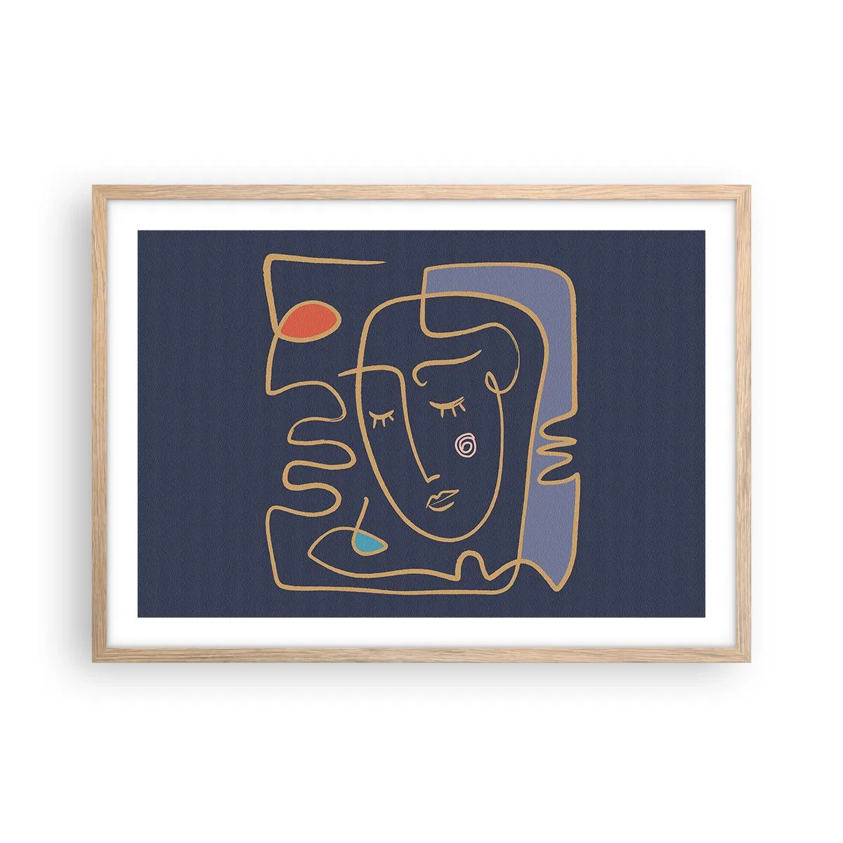 Poster în ramă de stejar deschis - În reverie - 70x50 cm