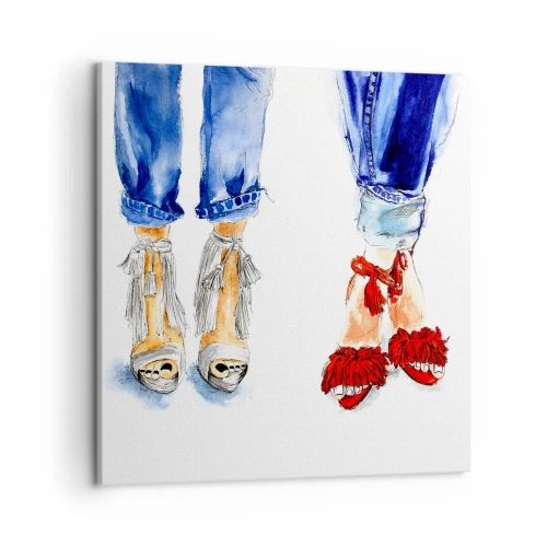 Tablou pe pânză - De ce nu mergem la o plimbare? - 50x50 cm