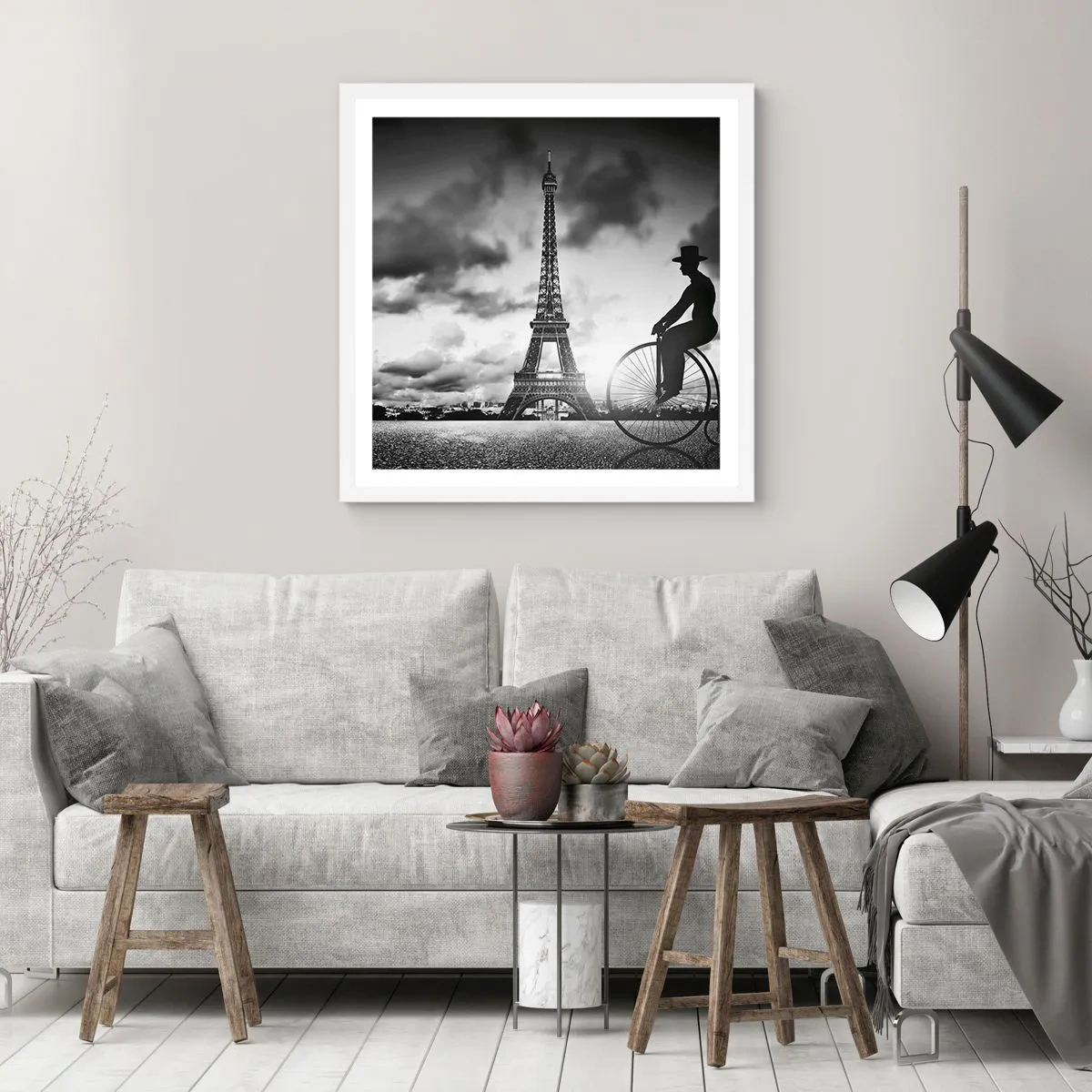 Poster în ramă albă - Dorul de Belle Epoque - 30x30 cm