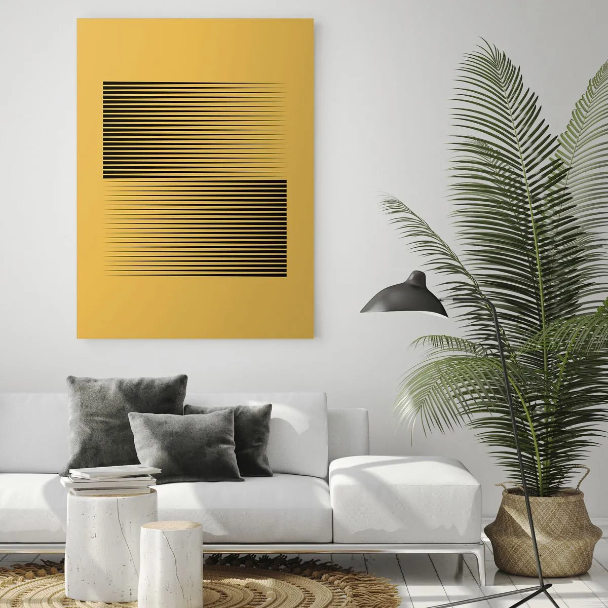 Tablou pe sticlă - Pătratul contrariilor - 50x70 cm