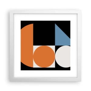 Poster în ramă albă - Sistem de figuri - 30x30 cm