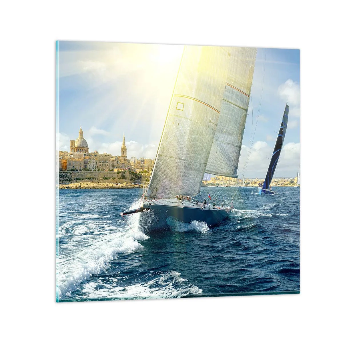 Tablou pe sticlă - E timpul să părăsim orașul - 60x60 cm