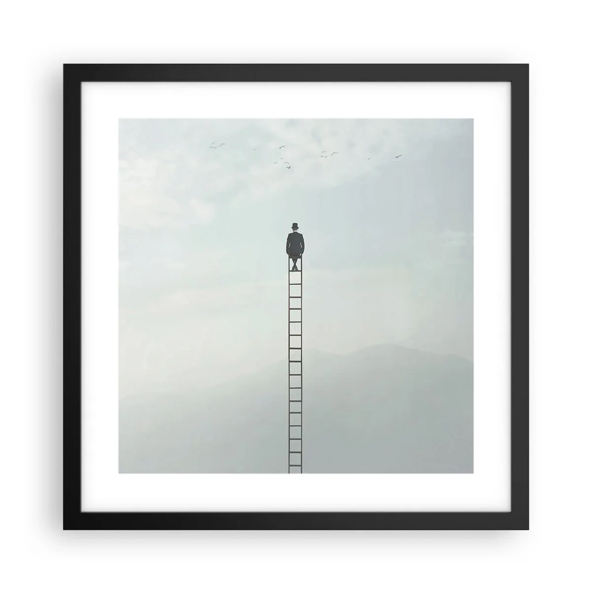 Poster în ramă neagră - Fii deasupra - 40x40 cm