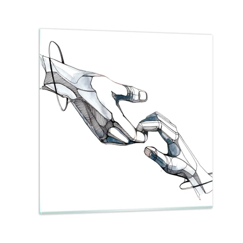 Tablou pe sticlă - Gest frumos - 30x30 cm