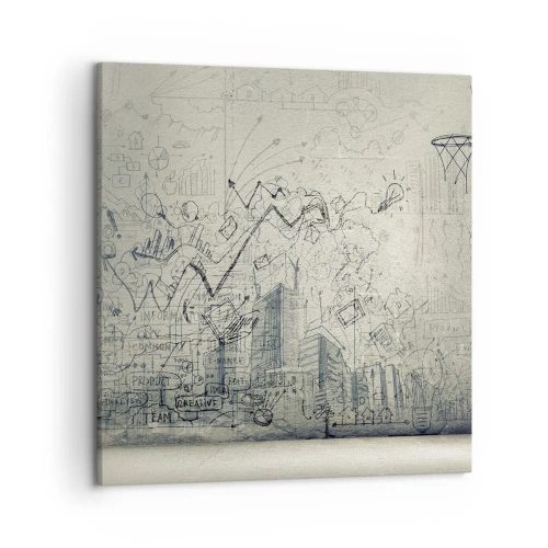 Tablou pe pânză - Minunata mea viață de oraș - 50x50 cm