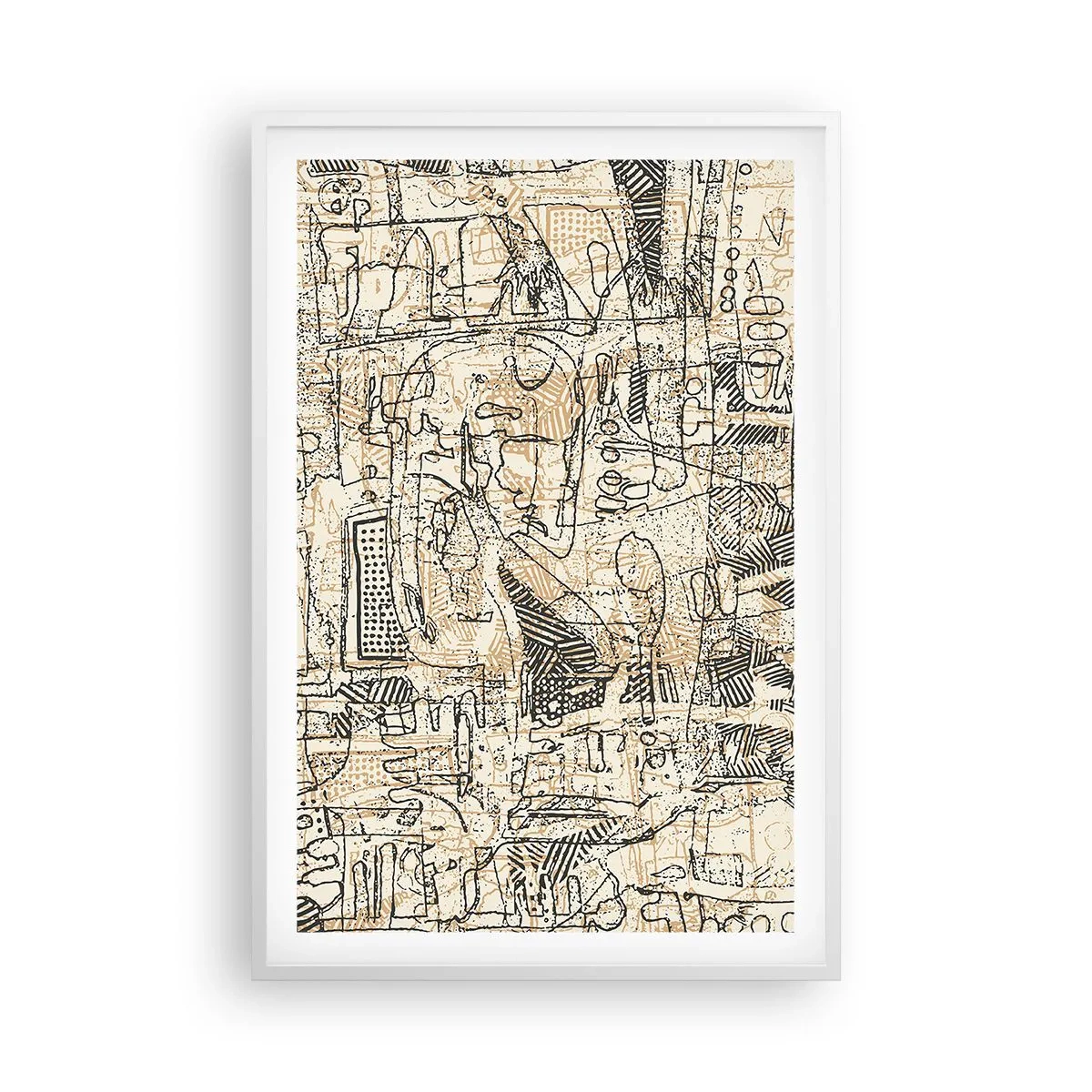 Poster în ramă albă - Așteaptă să fie descifrat - 61x91 cm