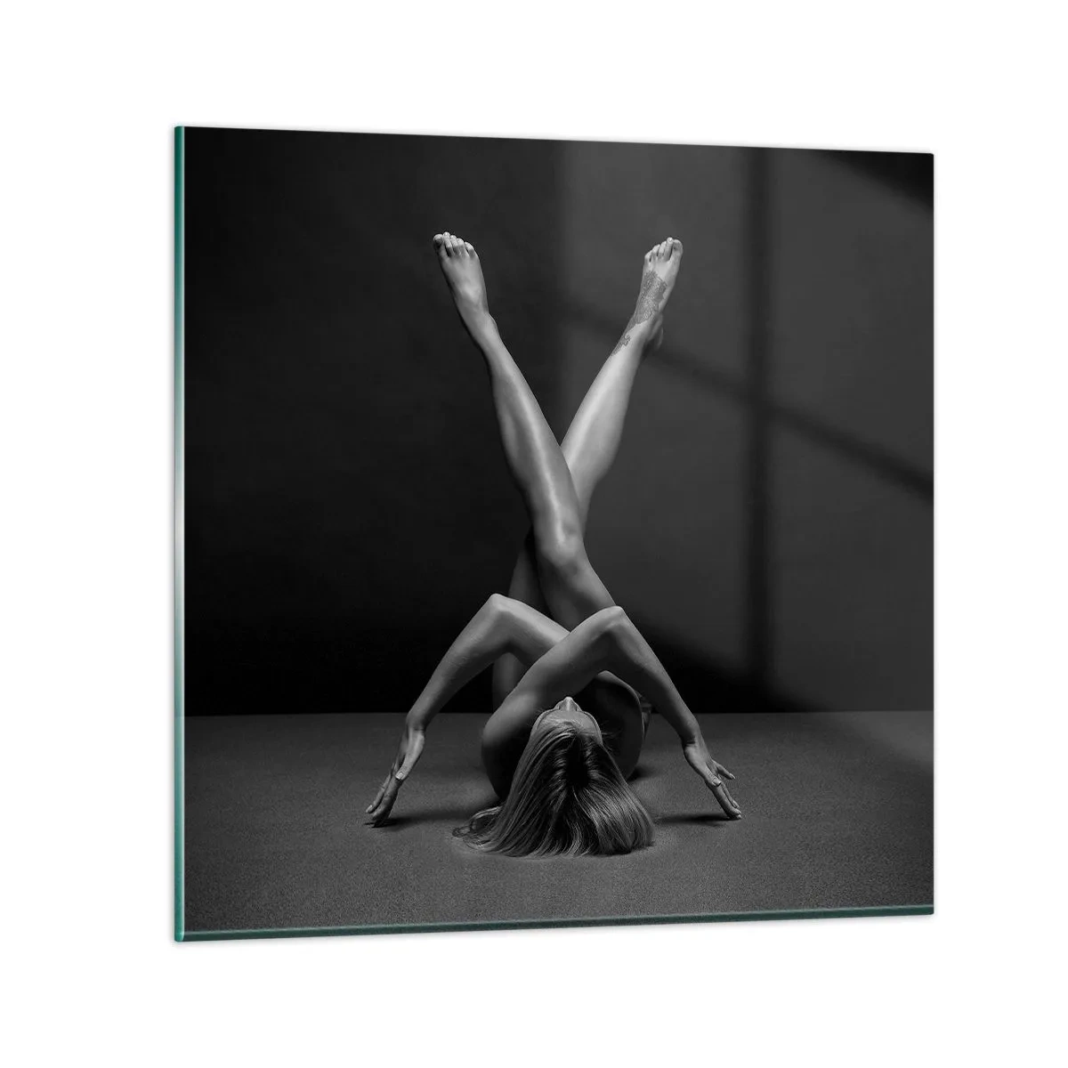 Tablou pe sticlă - Geometria nudității - 50x50 cm
