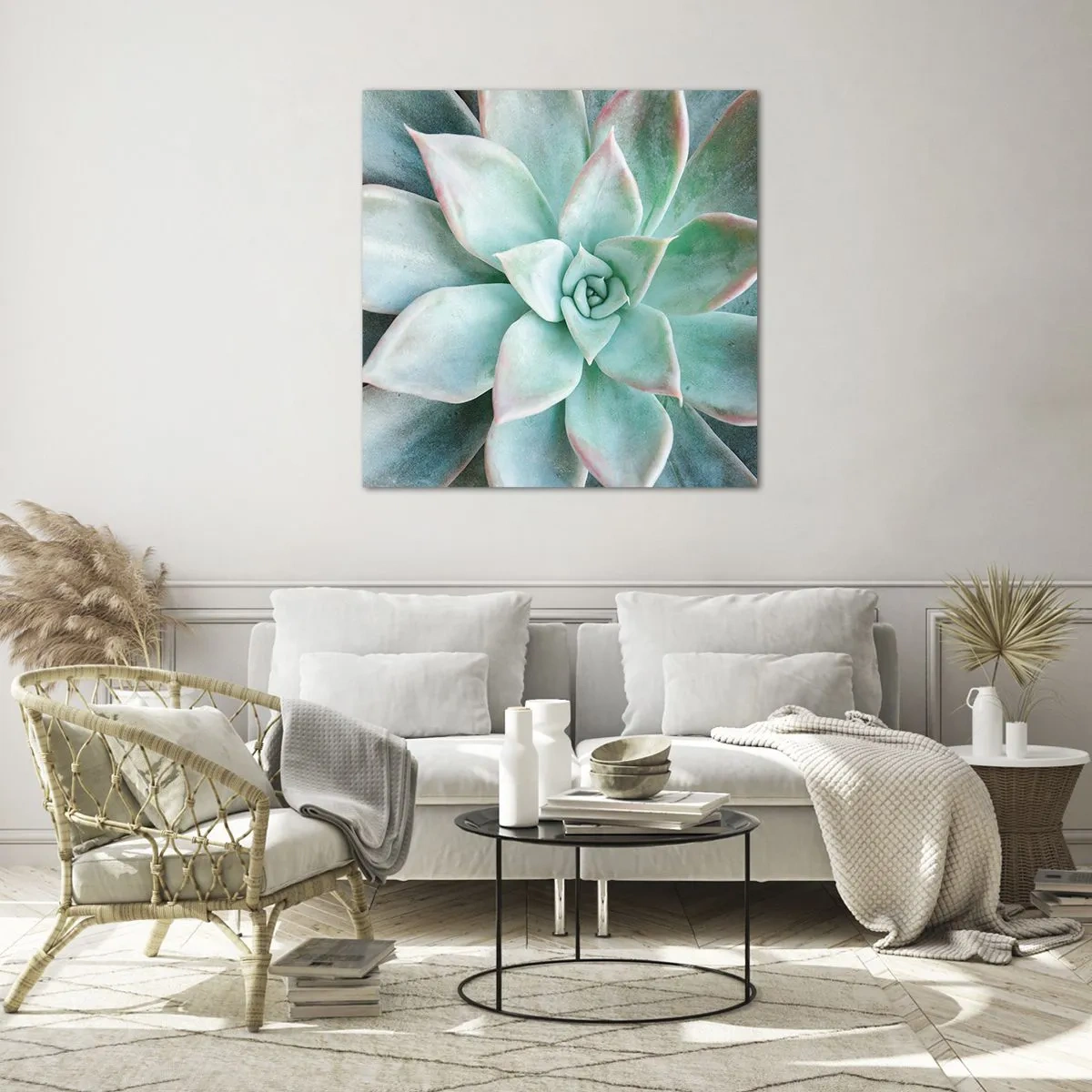 Tablou pe sticlă - Inima deșertului - 70x70 cm