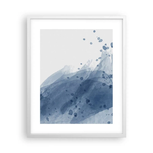 Poster în ramă albă - Tul albastru - 40x50 cm