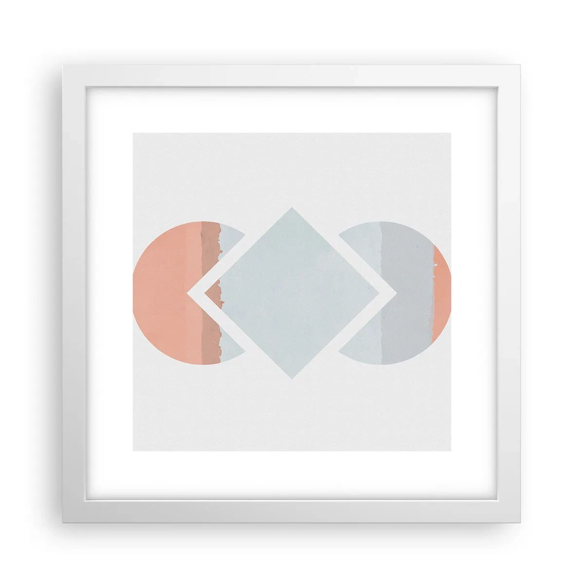 Poster în ramă albă - Situația este clară - 30x30 cm