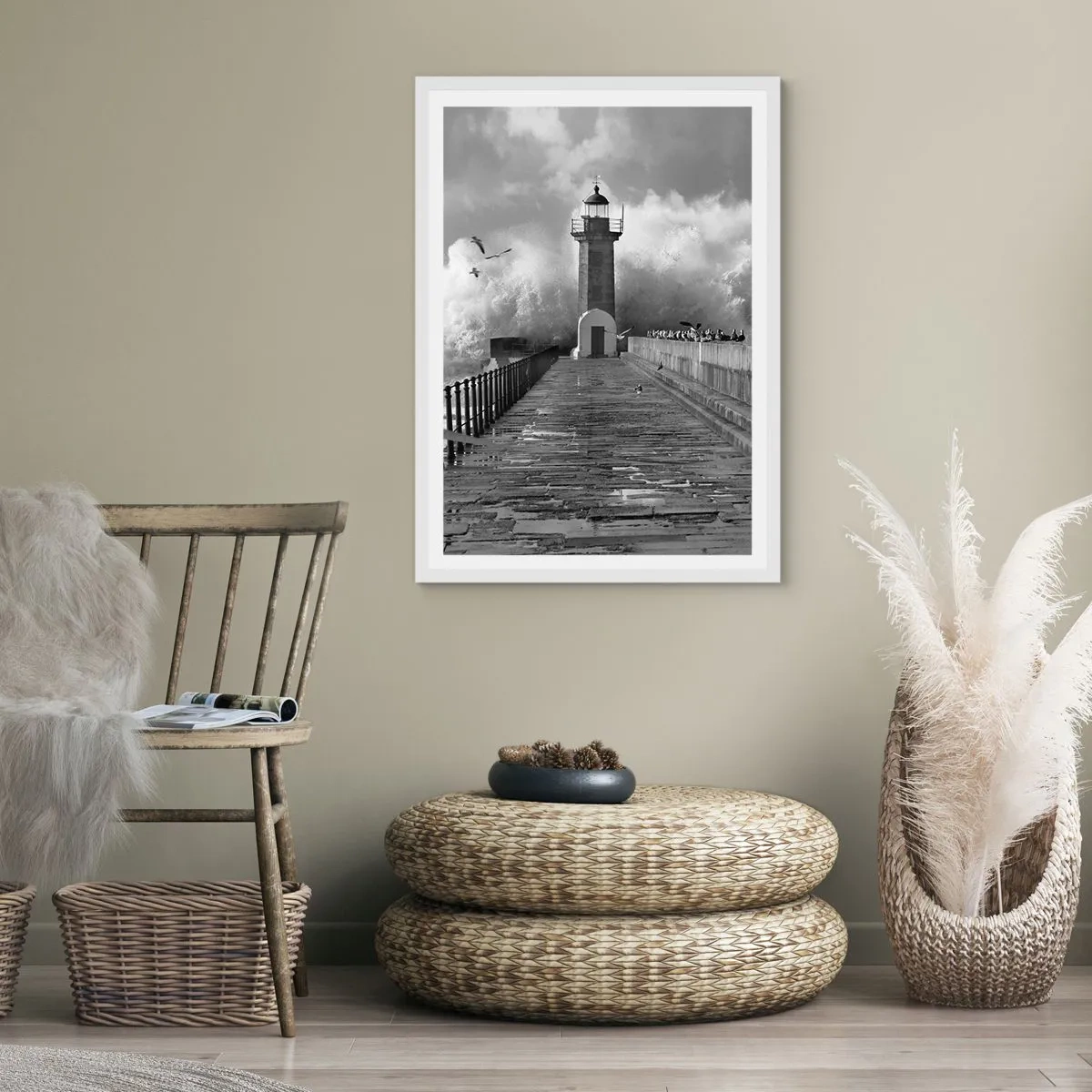 Poster în ramă albă - Fără frică - 70x100 cm