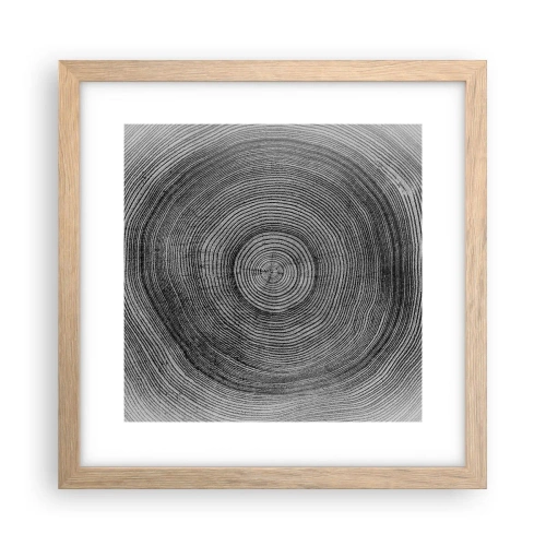 Poster în ramă de stejar deschis - Un semn al vremurilor - 30x30 cm