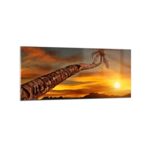 Tablou pe sticlă - Vacanță exotică, aventură în Caraibe - 120x50 cm