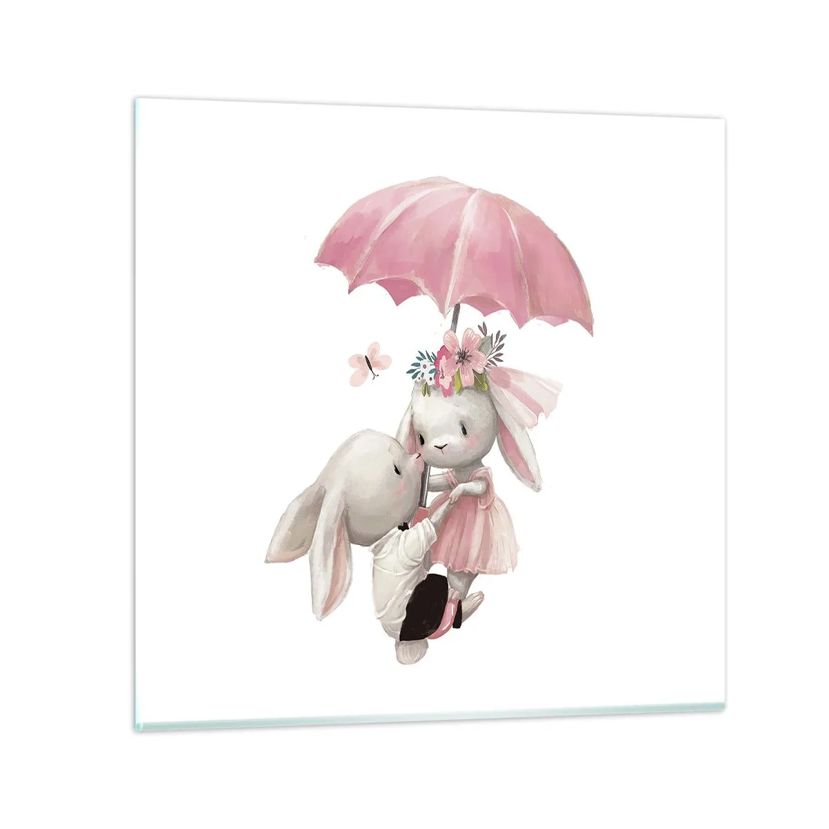 Tablou pe sticlă - Pur și simplu dragoste - 60x60 cm