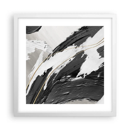 Poster în ramă albă - Abstracție cu fler - 40x40 cm