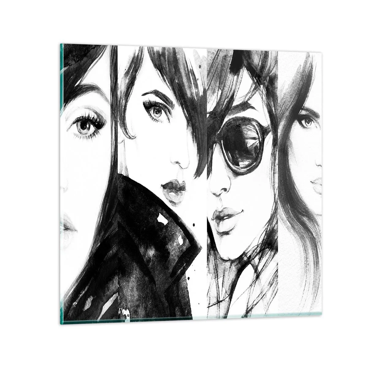 Tablou pe sticlă - Frumusețe înmulțită - 70x70 cm