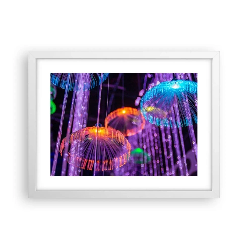 Poster în ramă albă - Fântână de lumină - 40x30 cm