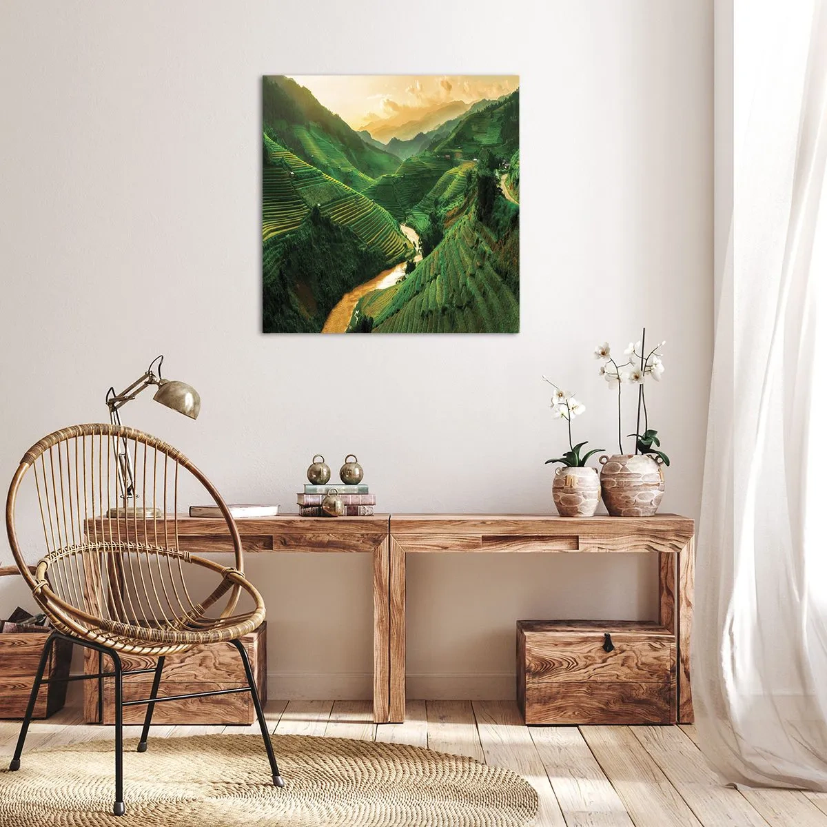 Tablou pe pânză - Valea vietnameză - 60x60 cm