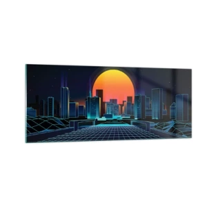 Tablou pe sticlă - Încă mai vrei să ajungi la lumea reală? - 100x40 cm