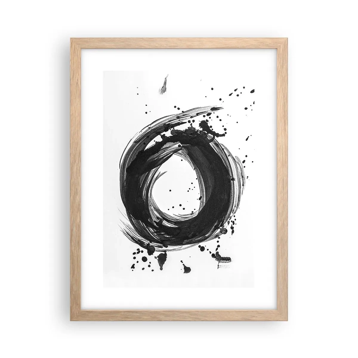 Poster în ramă de stejar deschis - Vortexul creației - 30x40 cm