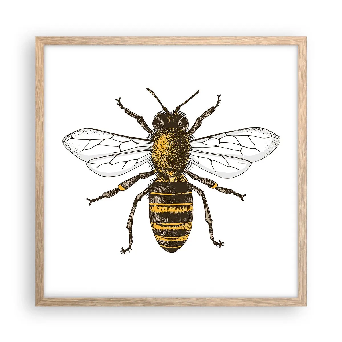 Poster în ramă de stejar deschis - Frumoasă și bună - 50x50 cm