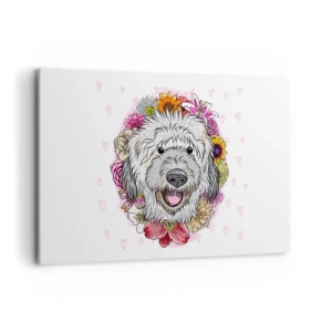 Tablou pe pânză - Bucuria cățelușului - 120x80 cm