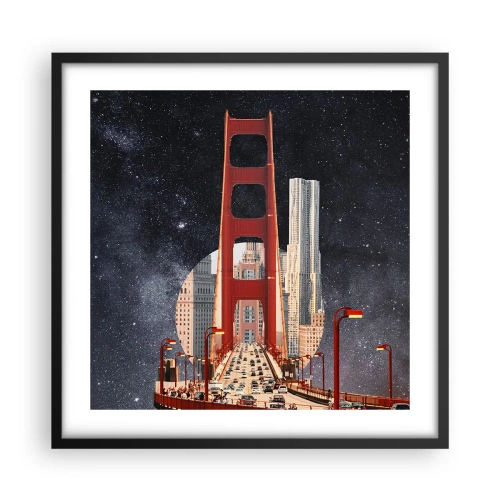 Poster în ramă neagră - Întotdeauna în centru - 50x50 cm
