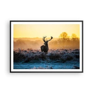 Poster în ramă neagră - Încoronat pe domeniul său - 100x70 cm