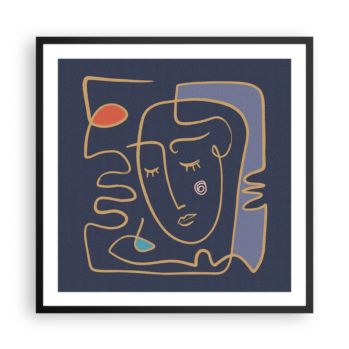 Poster în ramă neagră - În reverie - 60x60 cm