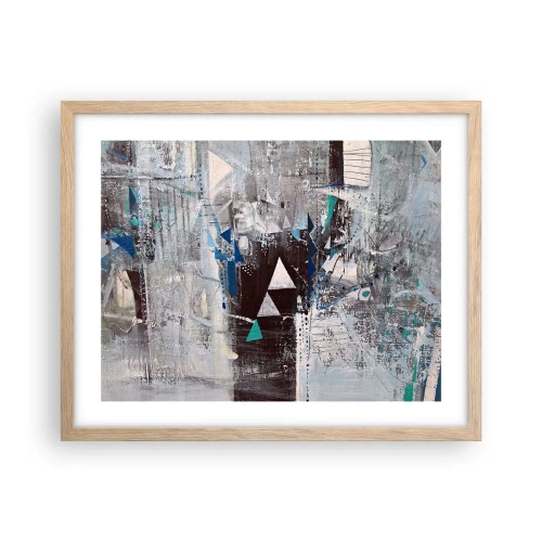 Poster în ramă de stejar deschis - Ordinea superioară a triunghiurilor - 50x40 cm