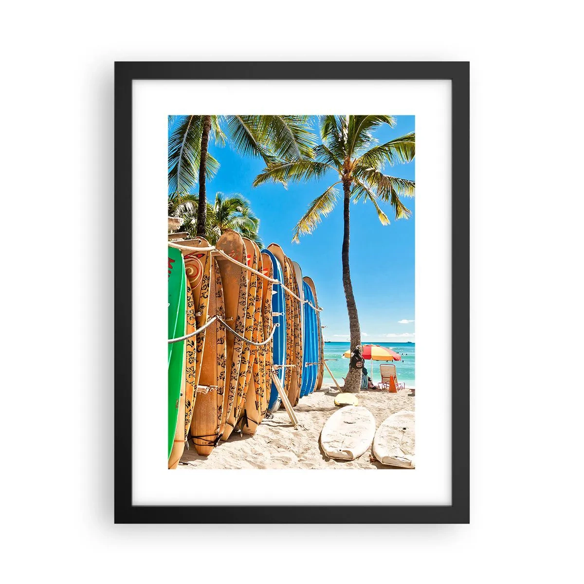 Poster în ramă neagră - Distracție însorită - 30x40 cm