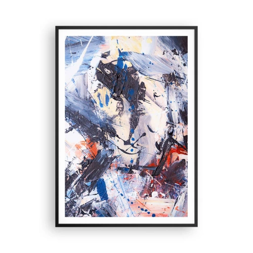 Poster în ramă neagră - Dansul nebun al abstracției - 70x100 cm