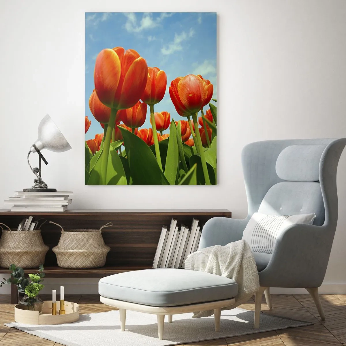 Tablou pe sticlă - Doar cerul albastru - 50x70 cm