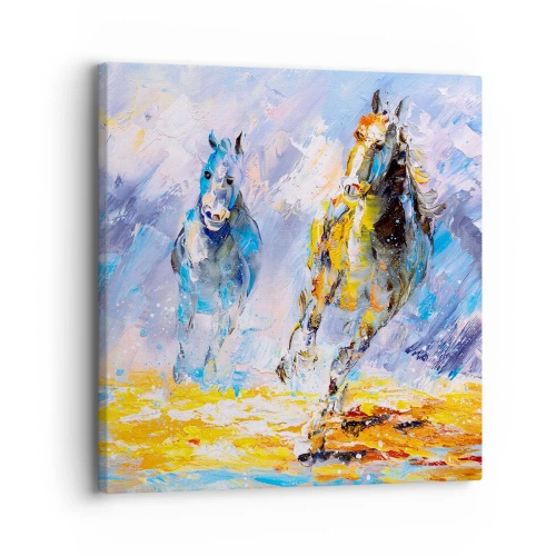 Tablou pe pânză - Galopând prin strălucire - 30x30 cm