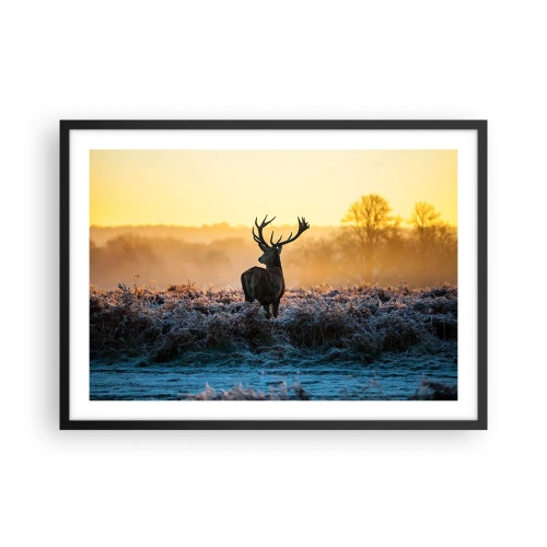 Poster în ramă neagră - Încoronat pe domeniul său - 70x50 cm