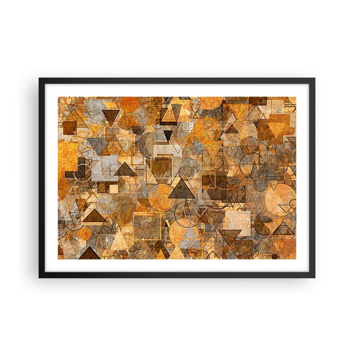 Poster în ramă neagră - Lumea băgată în formă - 70x50 cm