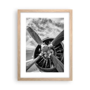 Poster în ramă de stejar deschis - Cuceritorul cerului - 30x40 cm