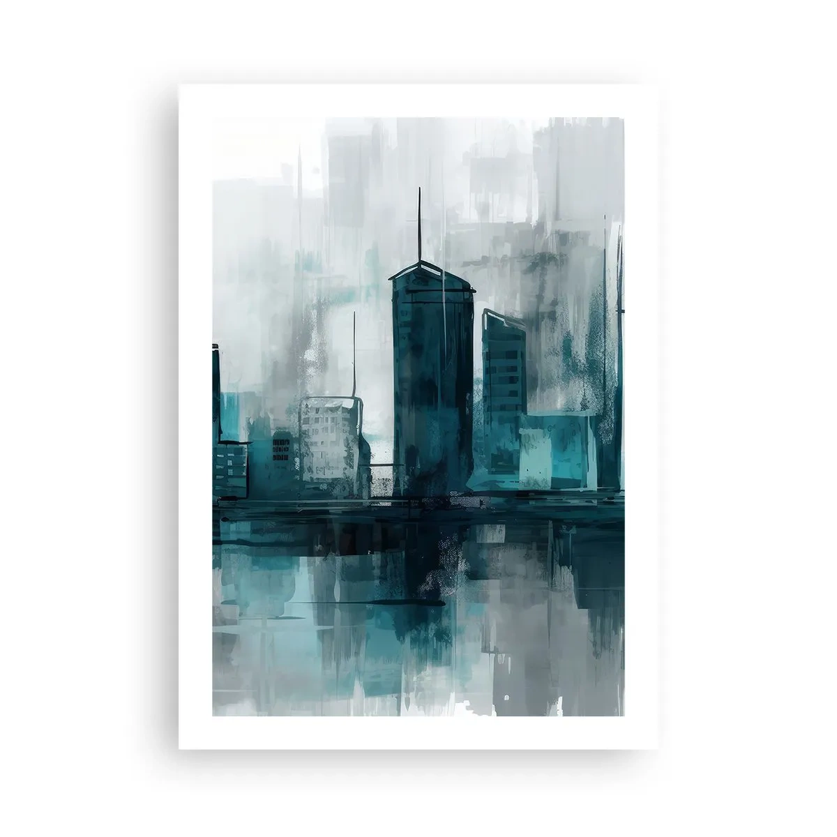 Poster - Un oraș de culoarea ploii - 50x70 cm
