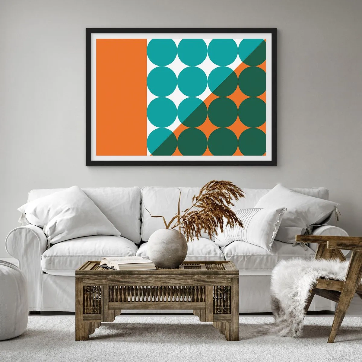 Poster în ramă neagră - Sus și pe diagonală - 70x50 cm