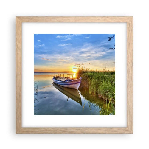 Poster în ramă de stejar deschis - Golfulețul viselor împlinite - 30x30 cm