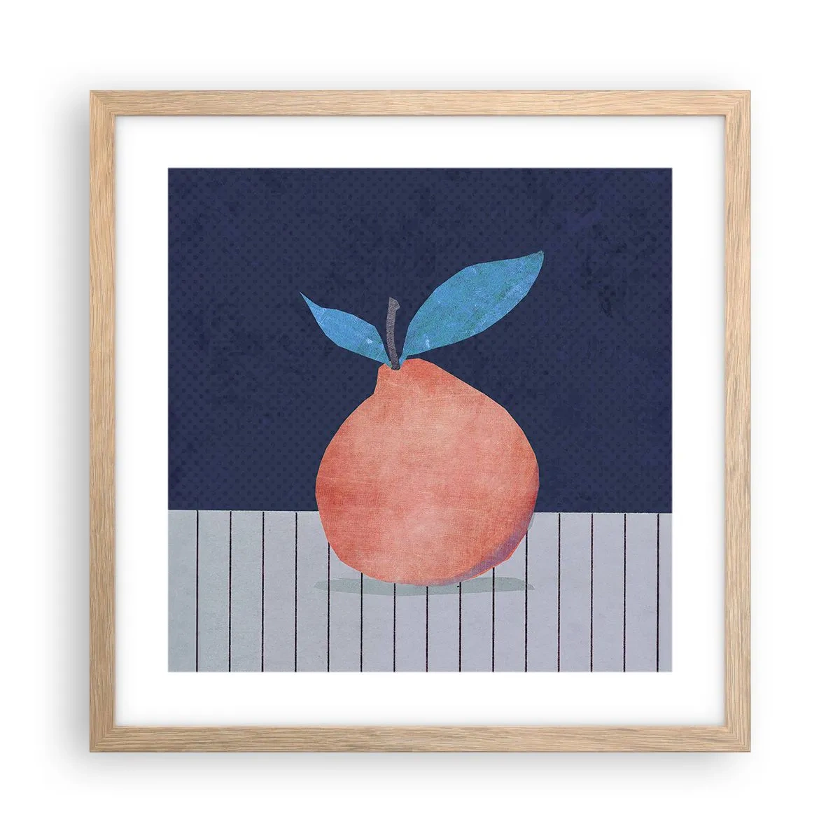 Poster în ramă de stejar deschis - Convexitate și plan - 40x40 cm