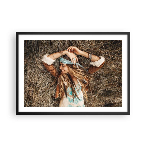 Poster în ramă neagră - În drum spre vara iubirii - 70x50 cm