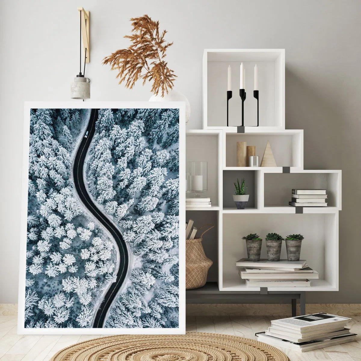 Poster - Prin pădurea de iarnă - 70x100 cm