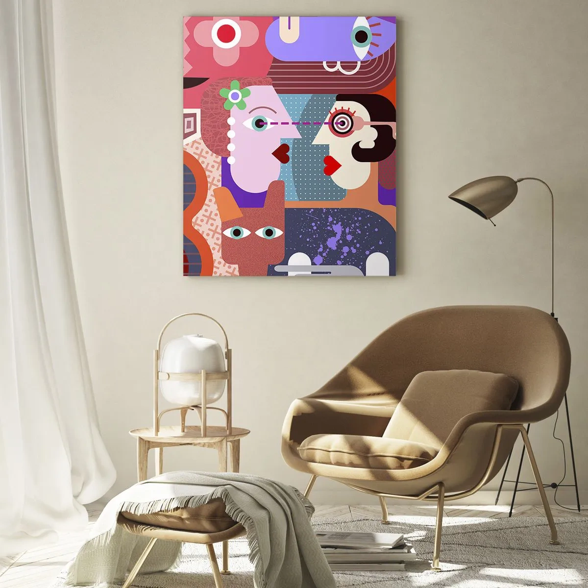 Tablou pe sticlă - Ochi în ochi - 70x100 cm