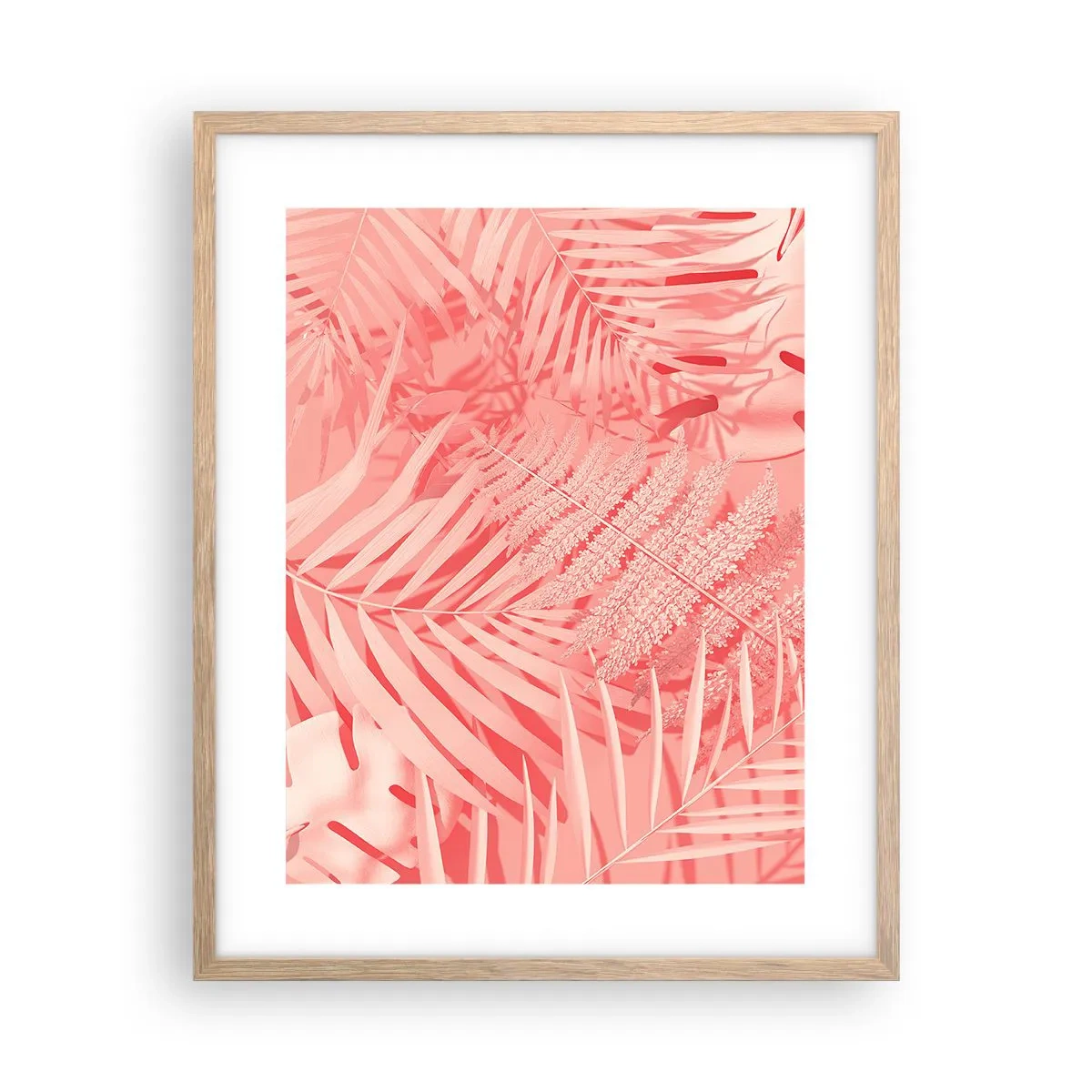 Poster în ramă de stejar deschis - Conceptul roz - 40x50 cm