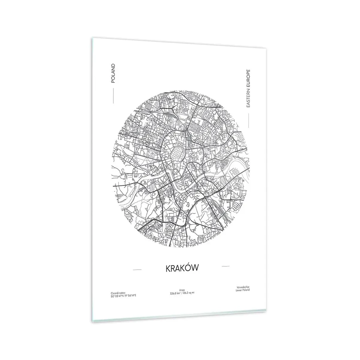 Tablou pe sticlă - Anatomia Cracoviei - 80x120 cm