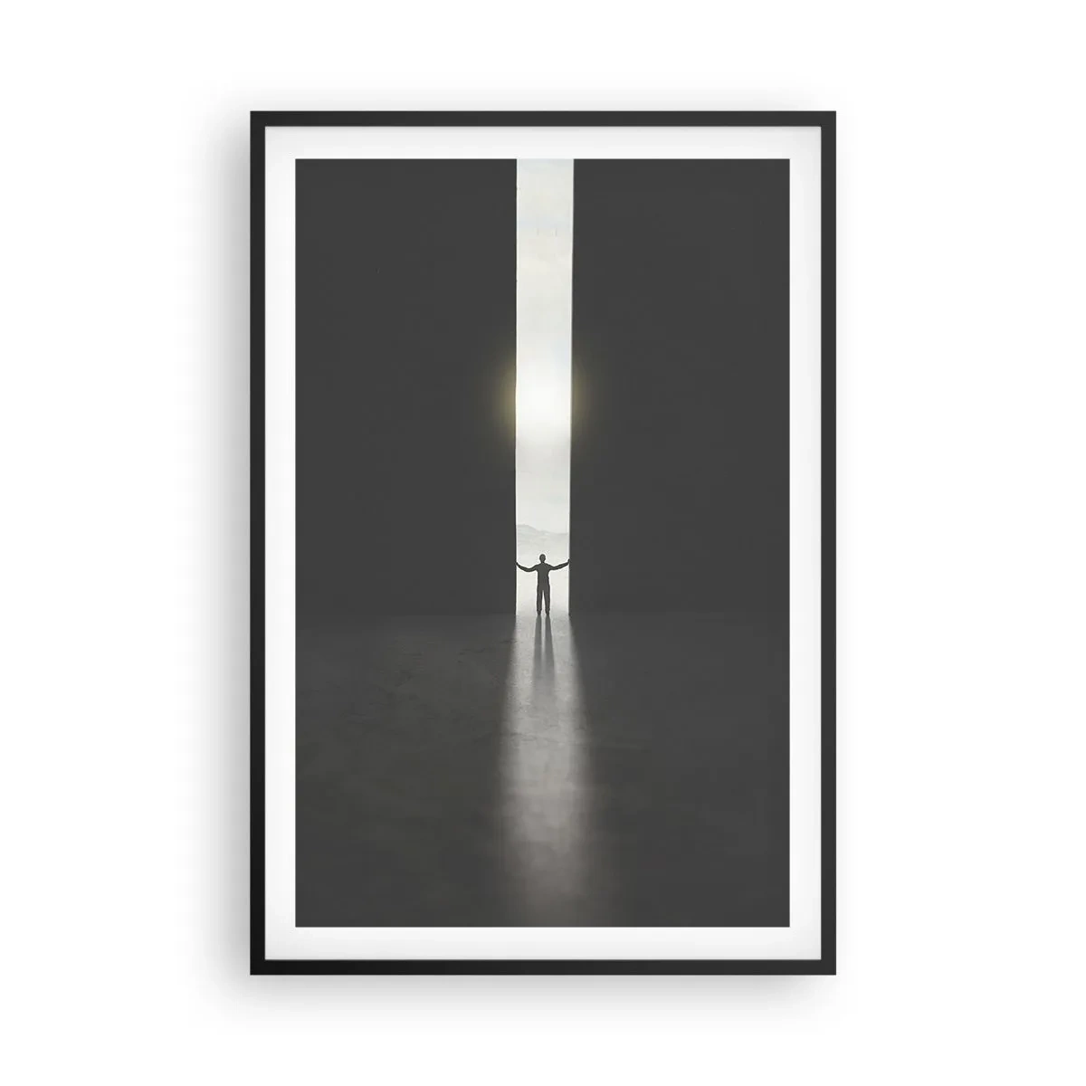 Poster în ramă neagră - Un pas spre un viitor luminos - 61x91 cm