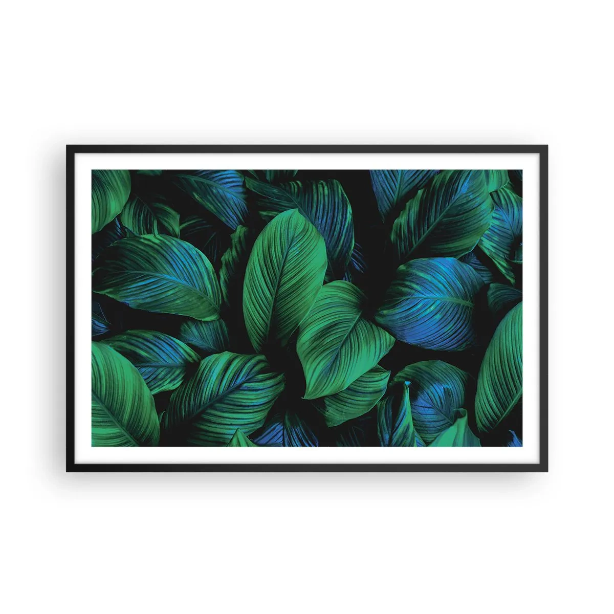 Poster în ramă neagră - Traficul verde - 91x61 cm